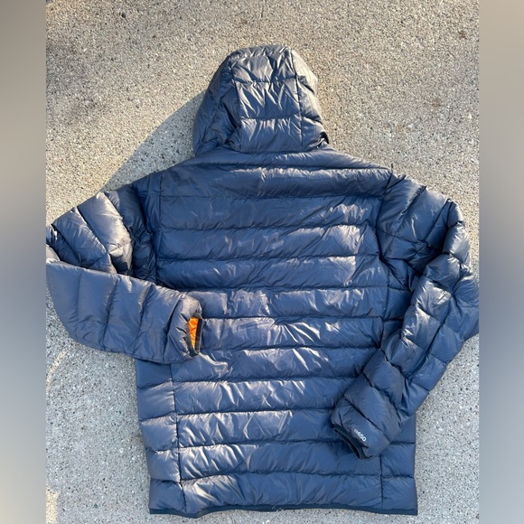 Eddie Bauer jacket men’s blue puffer down EB650 zipper hooded outdoor hiking - Picture 7 of 7